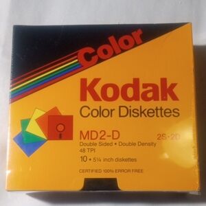 Vintage Kodak Color Floppy Disks 5.25" 🌈 Sealed NOS